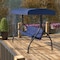Flash Furniture Navy 3-Seater Convertible Canopy Patio Swing/Bed TLH-007-NV-GG - alternate 1